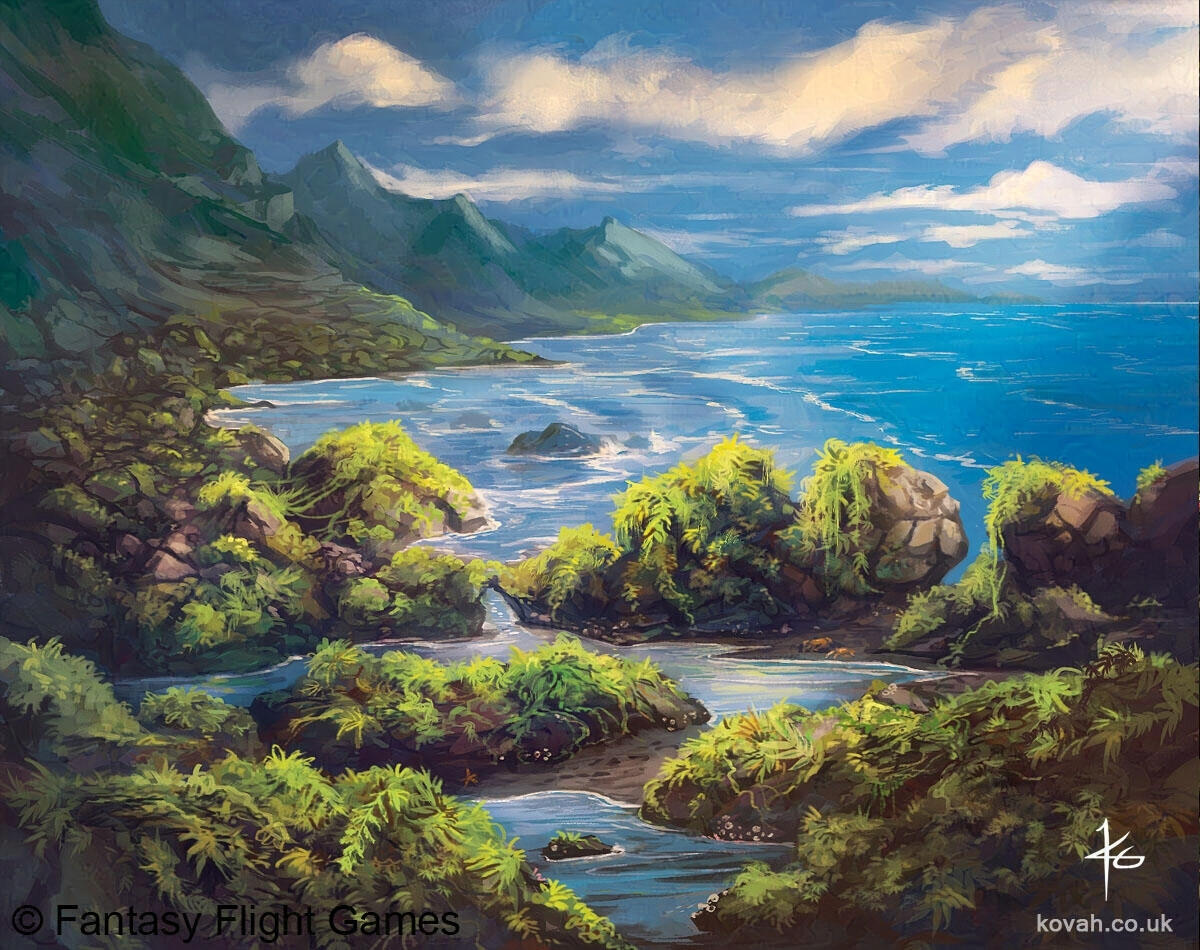 Coastland - Card Illustration for Fantasy Flight Games